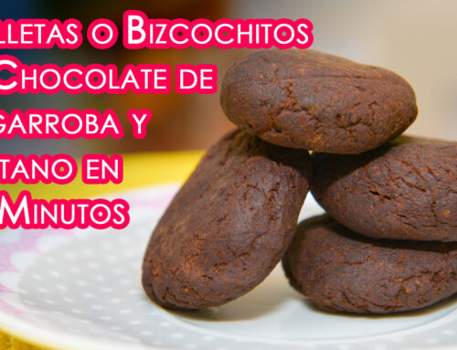 Galletas o Bizcochitos de Chocolate de Algarroba y Platano en 10 Minutos