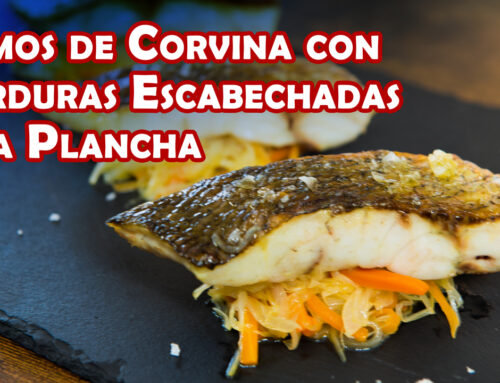 Lomos de Corvina con Verduras Escabechadas a la Plancha