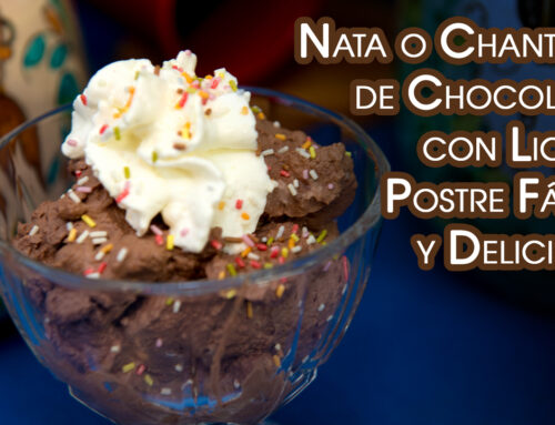 Nata o Chantilly de Chocolate con Licor Postre Fácil y Delicioso