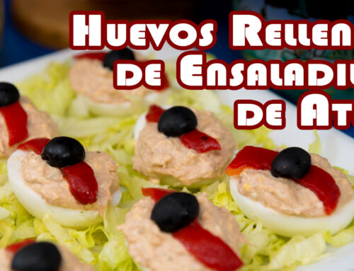 Huevos rellenos con ensaladilla de atun